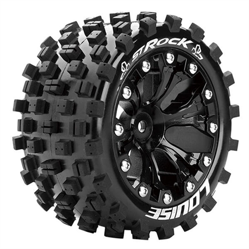 LOUISE RC ST-ROCK 1/10 SOFT 0 OFFSET BLACK EP STAMPEDE 2WD